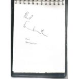 Cricket collection autograph book over 20 signatures includes names such as Wasim Akram, Neil