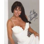 Page 3 model. 8x10 photo signed by sexy topless Page 3 girl Linda Lusardi. Good Condition. All