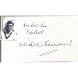 Cricket Richie Benaud signed 6x2 white card. 6 October 1930 - 10 April 2015) was an Australian