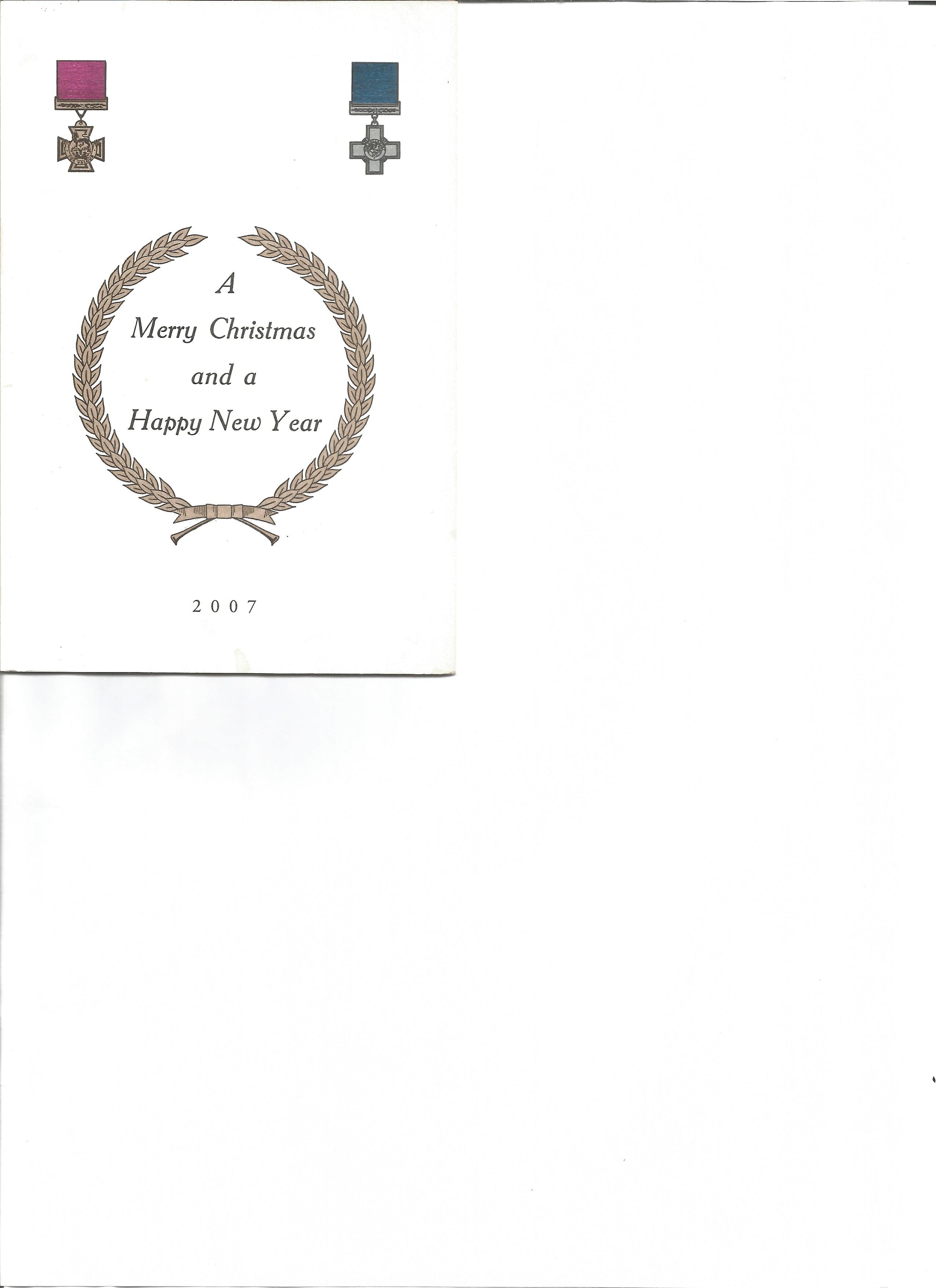 Jim Beaton GC George Cross winner signed 2007 Victoria and George Cross Christmas booklet. Good