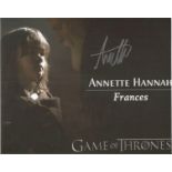 Annette Hannah signed 10x8 Game of Thrones colour photo. Annette Hannah is an actress who appears in