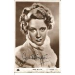 JANE BAXTER (1909-1996) Actress signed vintage Postcard . Good Condition. All autographs are genuine