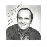 Bob Newhart signed 10x8 black and white photo. Dedicated. Good Condition. All autographs are genuine