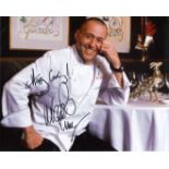 Michel Roux Jr. 8x10 inch photo signed by world famous chef, Michel Roux Jr. Good Condition. All