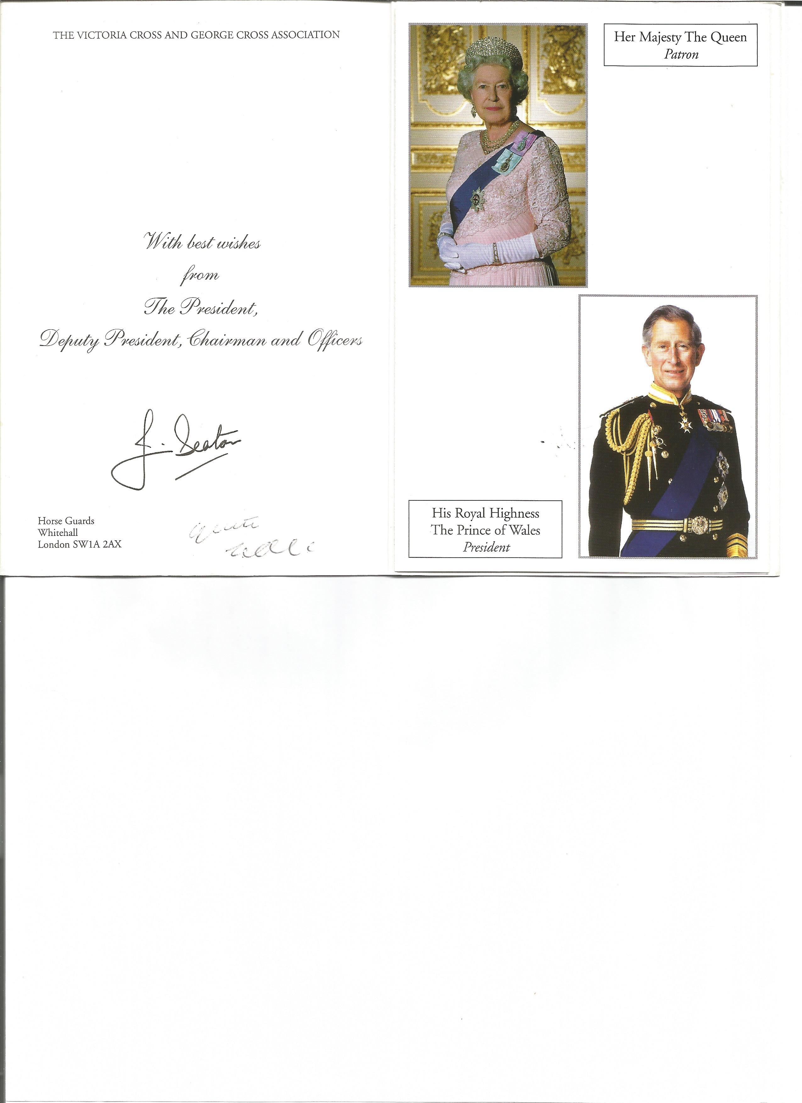 Jim Beaton GC George Cross winner signed 2007 Victoria and George Cross Christmas booklet. Good - Image 2 of 2