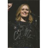 Adele signed 6x4 colour photo. Good Condition. All autographs are genuine hand signed and come