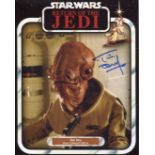 Star Wars, nice 8x10 Star Wars Return of the Jedi photo signed by actor Tim Dry as the Mon