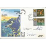 Escape from Greece RAFES signed pack of 2 FDC. Signed by Cpt Daymon, Mjr Papadimitriou, Sqn Ldr