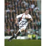 STEVE THOMPSON signed England Rugby 8x10 Photo. Good Condition. All autographs are genuine hand