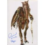 Star Wars. Nice 8x12 photo signed by Star Wars actor Richard Stride (Poggle). Good Condition. All