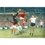 GEOFF HURST 1966, football autographed 12 x 8 photo, a superb image depicting the England centre-