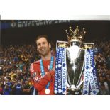 Petr Cech signed 12x8 colour photo with Premiership Trophy. Good Condition. All autographs are