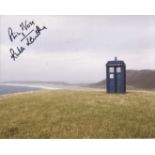 Doctor Who 8x10 inch photo scene signed by actors Philip Voss and Rula Lenska. Good Condition. All