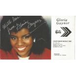 Gloria Gaynor signed 6x4 colour flyer. Good Condition. All autographs are genuine hand signed and