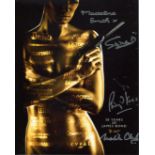 007 James Bond multi signed. 8x10 photo signed by FOUR actors who have starred in Bond movies,
