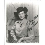 Peggy Stewart signed 10x8 black and white photo. Dedicated. Good Condition. All autographs are