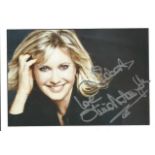 Olivia Newton John 8x6 signed colour photo dedicated. Dame Olivia Newton-John AC DBE (born 26