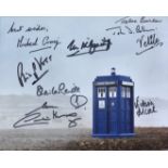 Doctor Who multi signed 8x10 photo signed by NINE actors who have appeared in episodes of Doctor