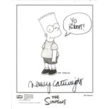 Nancy Cartwright signed 10x8 black and white Bart Simpson illustration. Dedicated. Good Condition.