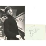 TOMMY QUICKLY 1960s Singer signed vintage Album Page with 5x7 Photo . Good Condition. All autographs