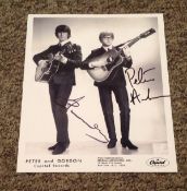 Peter and Gordon signed 10x8 black and white Capitol Records promo photo. Peter and Gordon were a