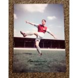 Frank O'Farrell signed 16x12 colour photo pictured during his time as a player with West Ham United.