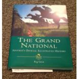 The Grand National multi signed hardback book titled Aintree's Official Illustrated History inside