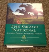 The Grand National multi signed hardback book titled Aintree's Official Illustrated History inside