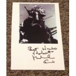 Michael Caine signed 7x4 black and white photo dedicated. Sir Michael Caine CBE (born Maurice Joseph