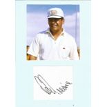 Lee Trevino 12x10 mounted signature piece includes signed album page and colour photo. Lee Buck