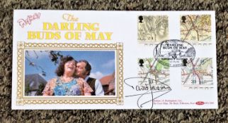 David Jason signed The Darling Buds of May Benham's FDC with full set of stamps PM Darling Buds of