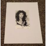 Cher signed 6x4 black and white photo. Cher ( born Cherilyn Sarkisian; May 20, 1946) is an