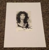 Cher signed 6x4 black and white photo. Cher ( born Cherilyn Sarkisian; May 20, 1946) is an