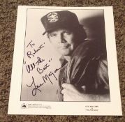 Lee Majors signed 10x8 black and white Fall Guy promo photo dedicated. Lee Majors (born Harvey Lee