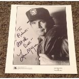 Lee Majors signed 10x8 black and white Fall Guy promo photo dedicated. Lee Majors (born Harvey Lee