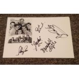 The Comets signature piece A4 sheet signed by the five original band members of the legendary Rock n