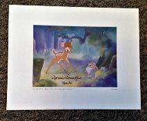 Donnie Dunagan signed 13x10 Disneys Bambi colour print. Donald "Donnie" Roan Dunagan (born August