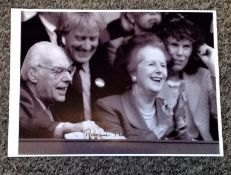 Margaret Thatcher signed 12x8 black and white photo. Margaret Hilda Thatcher, Baroness Thatcher, LG,