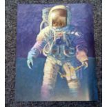 Alan Bean signed 13x10 Moon Walk print by Astronaut/Explorer/ Moonwalker Alan Bean. Alan LaVern Bean