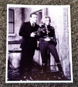 Honor Blackman signed 10x8 black and white photo pictured in her role as Cathy Gale in the TV series