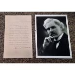 Ramsay MacDonald TLS date November 9th, 1914 letter comes complete with black and white photo. James