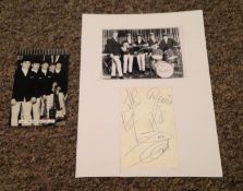 The Dace Clark Five signature piece includes signed white card from all the original band members