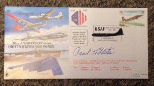 Paul Tibbets signed flown FDC 50th Anniversary of the United States Air Force PM USAF 50th