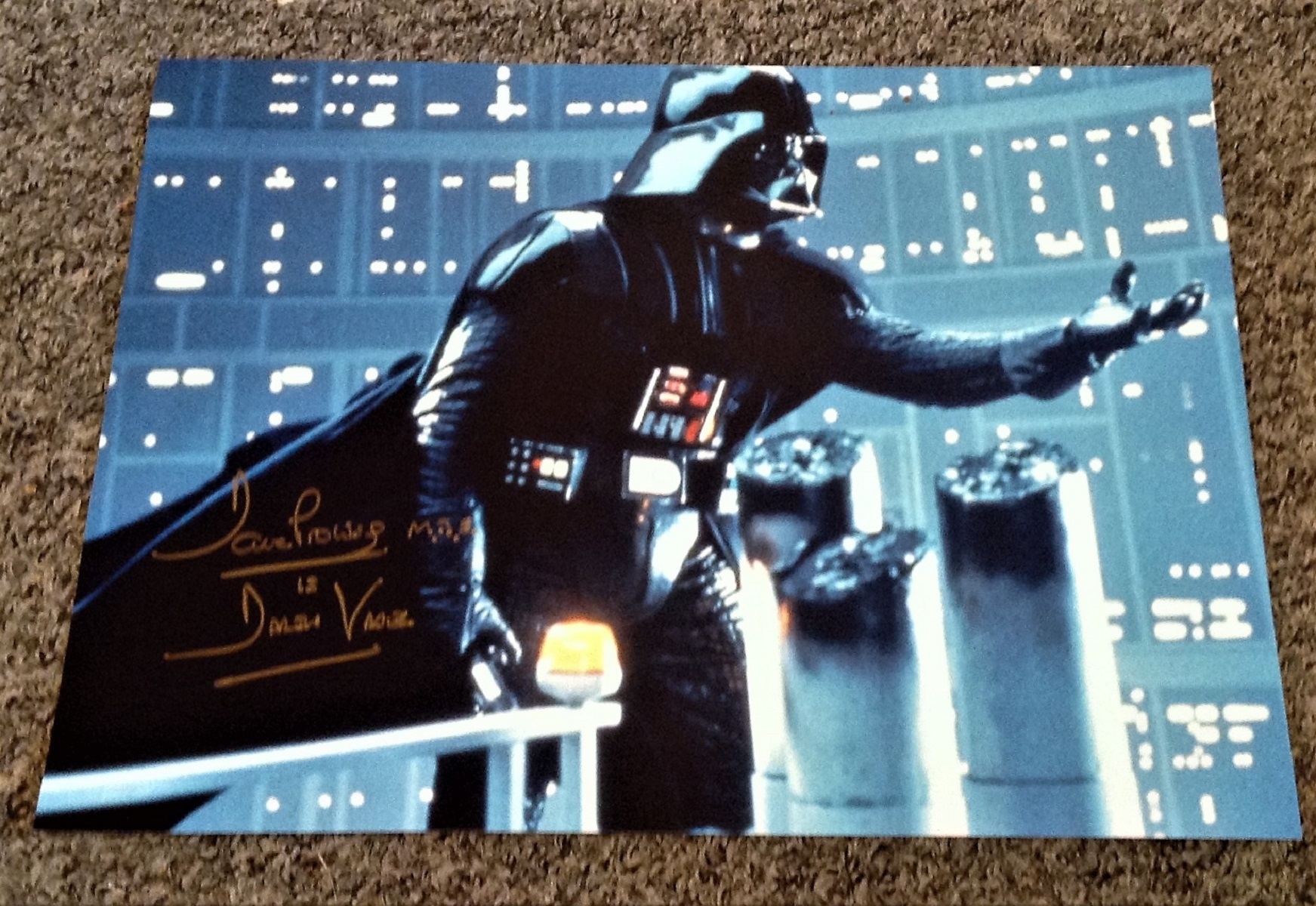 Dave Prowse signed 16x12 Darth Vader Star Wars colour Photo. David Charles Prowse MBE (born 1 July