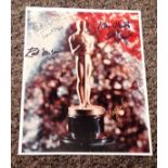 Oscars multi signed 10x8 colour photo six legendary signatures includes Ernest Borgnine, Kim Hunter,