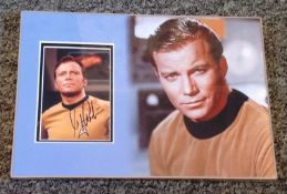 William Shatner Genuine Authentic Signed Autograph Display 13x9. High Quality Professionally