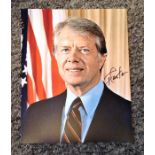 Jimmy Carter signed 10x8 colour photo. James Earl Carter Jr. (born October 1, 1924) is an American