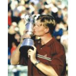 Ernie Els signed 10x8 colour photo pictured with the Open Championship Claret Jug, South African