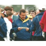 Tony Jacklin signed 10x8 colour photo pictured while Captain of the European Ryder Cup team. Good
