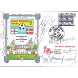 World Cup 1966 heroes multi signed FDC Official FA cover European Championship 1978-80 signed by